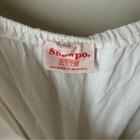 Showpo Getting It Right The First Time Off Shoulder Mini Dress White Size 8 - Picture 3 of 6